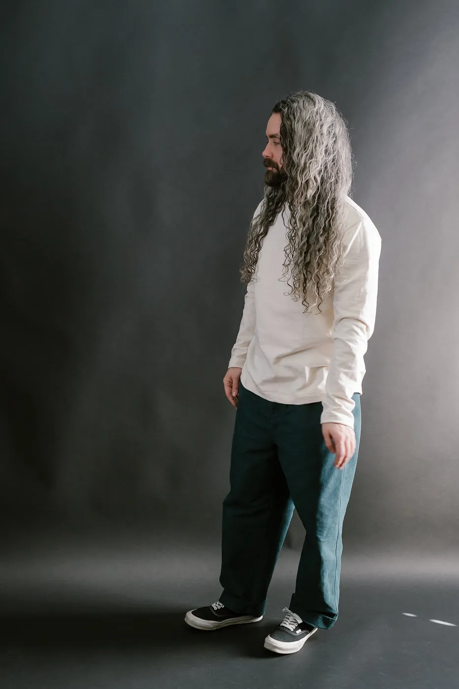 2S18.02 - 13.4oz Loopwheeled Heavy LS T-Shirt Relaxed Fit - Nature