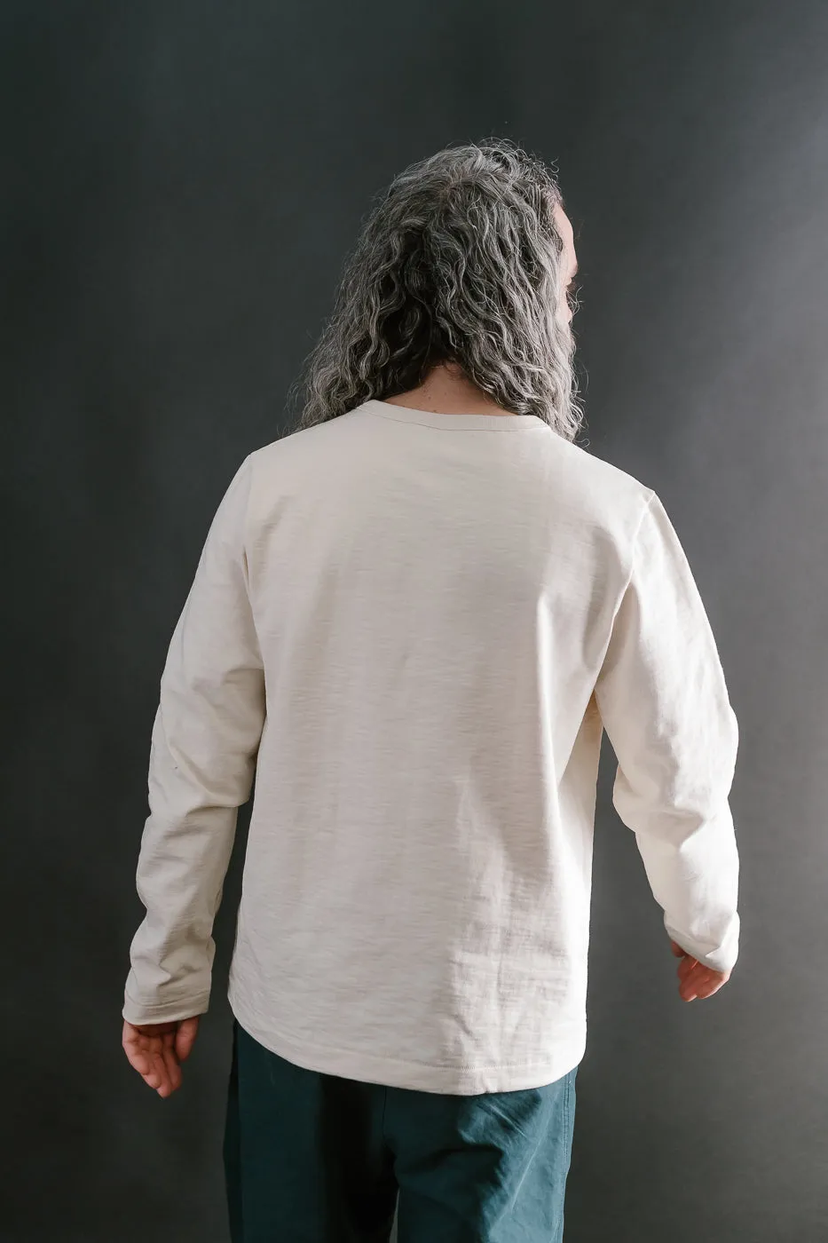 2S18.02 - 13.4oz Loopwheeled Heavy LS T-Shirt Relaxed Fit - Nature