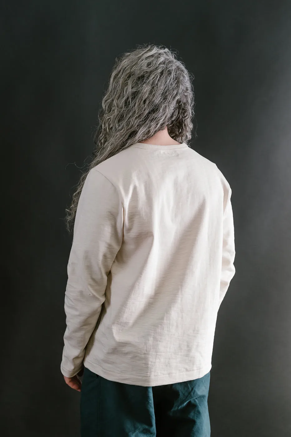 2S18.02 - 13.4oz Loopwheeled Heavy LS T-Shirt Relaxed Fit - Nature