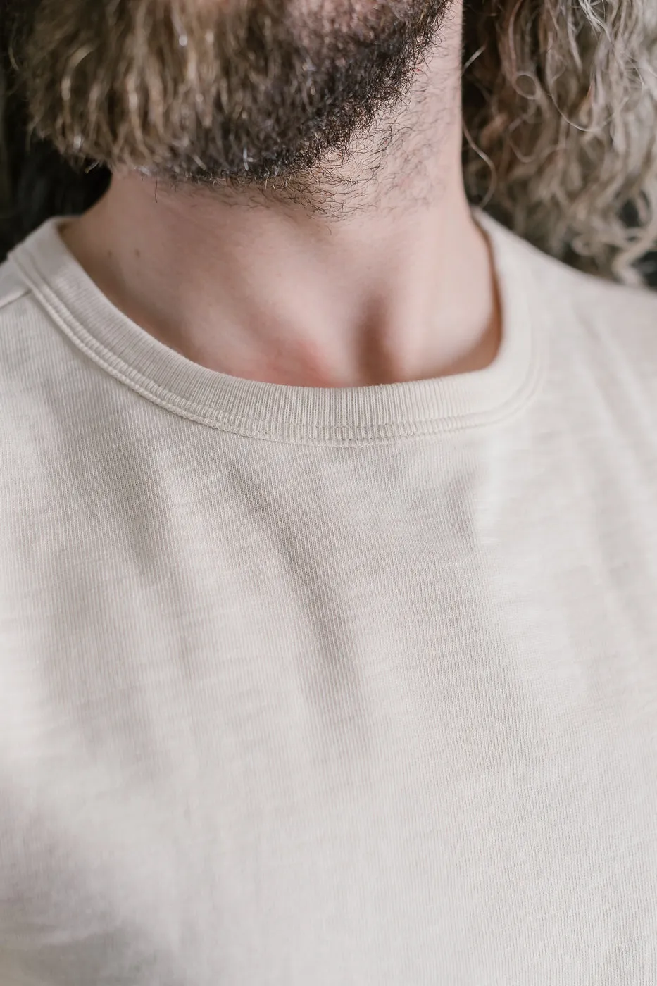 2S18.02 - 13.4oz Loopwheeled Heavy LS T-Shirt Relaxed Fit - Nature