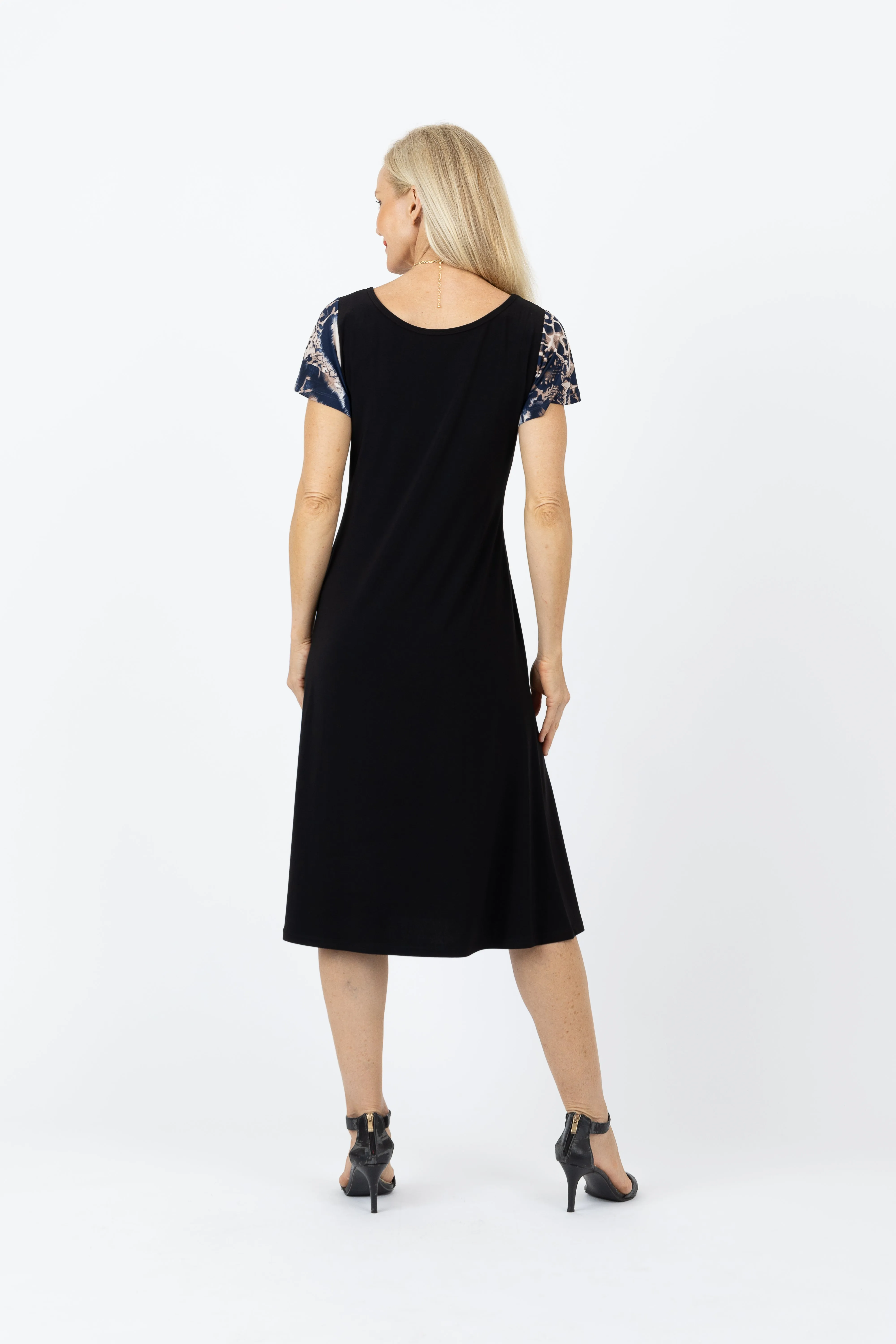 5338 Two Way Dress - Navy Snake