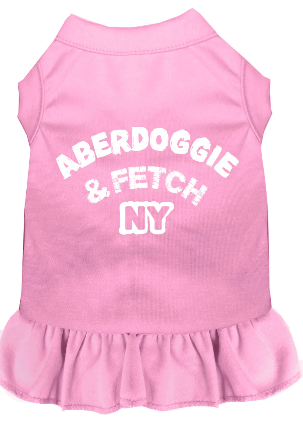 Aberdoggie Ny Screen Print Dress Light Pink Lg
