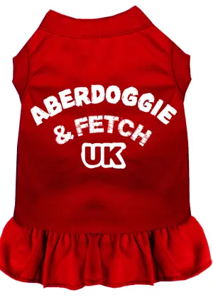 Aberdoggie Uk Screen Print Dress Red Med