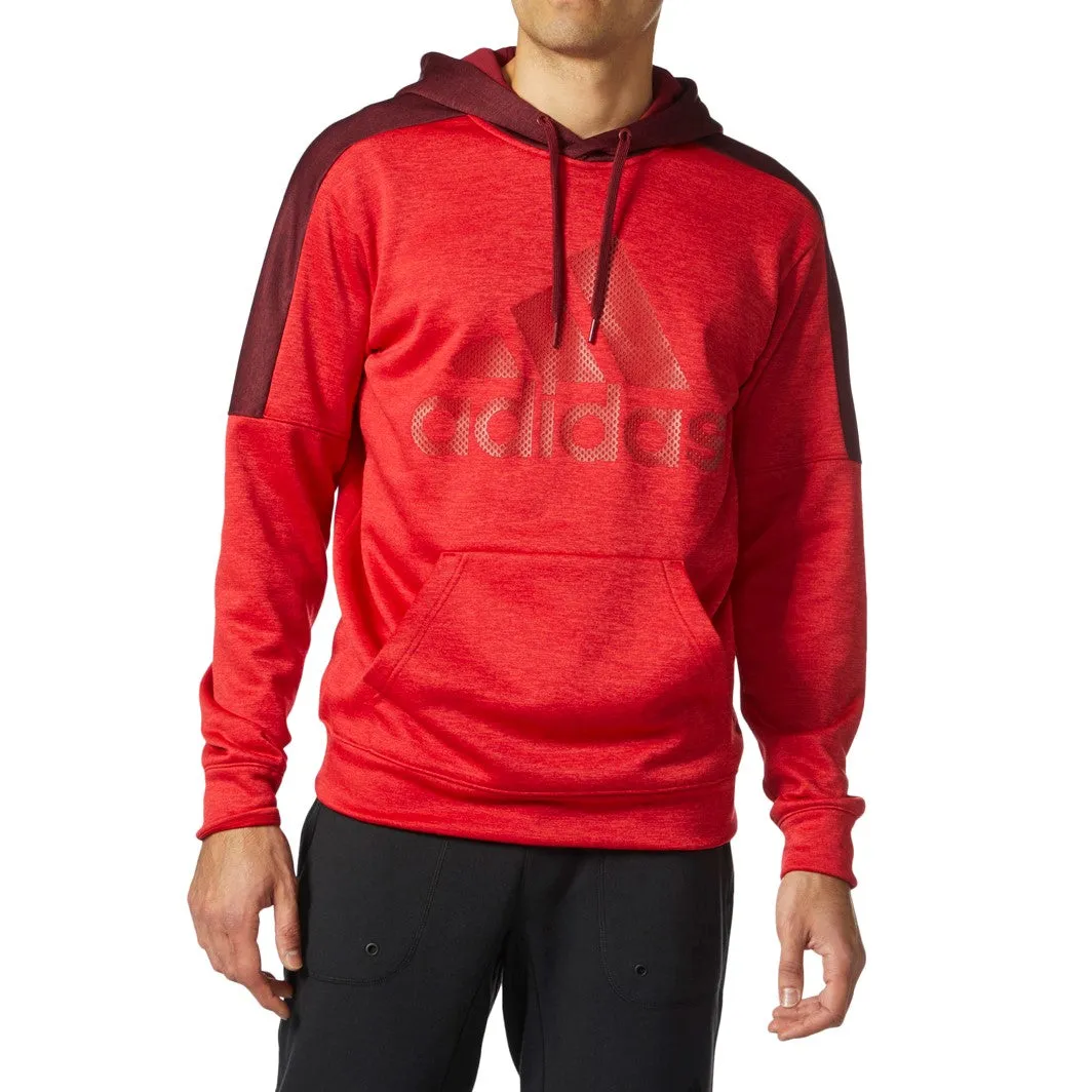 Adidas Athletics Men IT FLC Box Logo FL Coll Burgundy Mel/Power Red