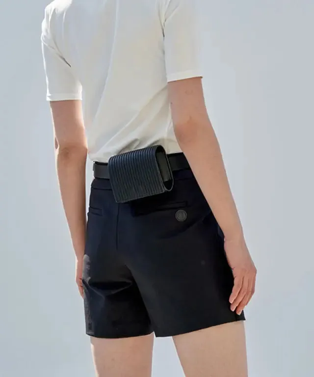 Anell Elegant Black H-Line Skirted Trousers