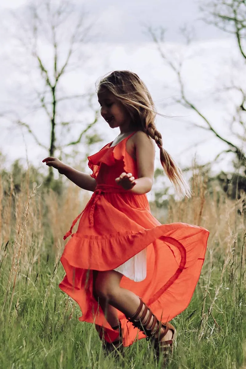 Beach Beauty_Hi-Lo Soft Gauze Cotton Ruffled Dress