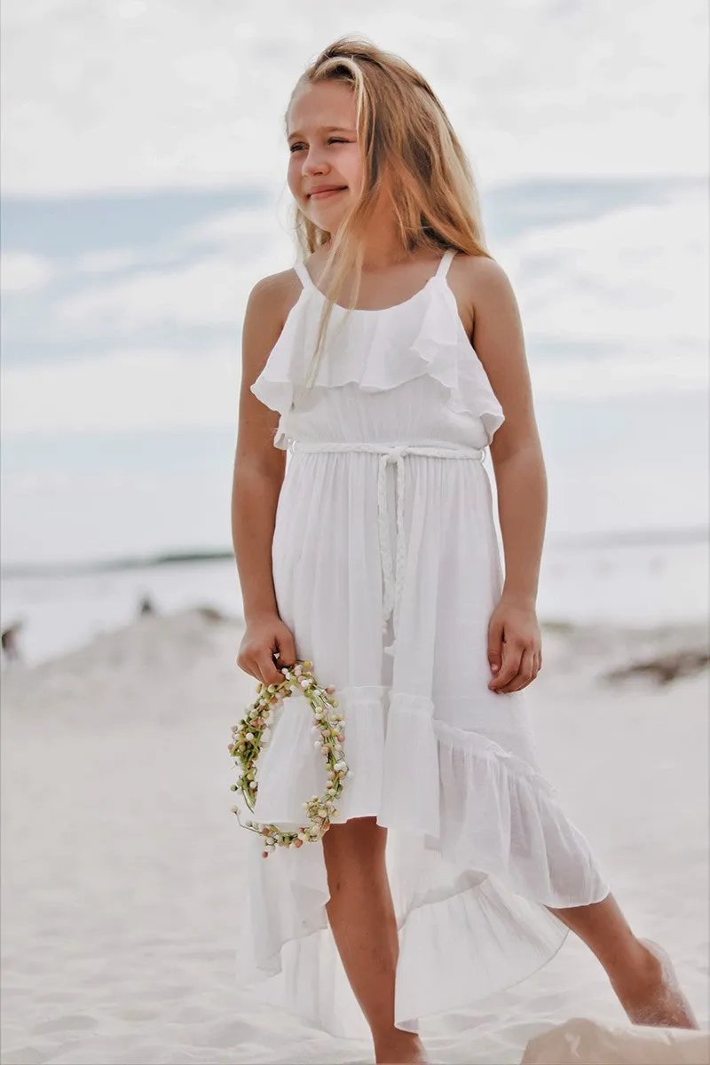 Beach Beauty_Hi-Lo Soft Gauze Cotton Ruffled Dress