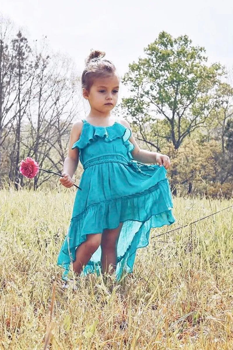 Beach Beauty_Hi-Lo Soft Gauze Cotton Ruffled Dress