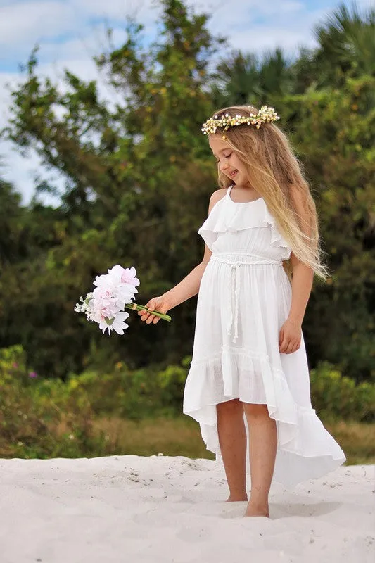 Beach Beauty_Hi-Lo Soft Gauze Cotton Ruffled Dress