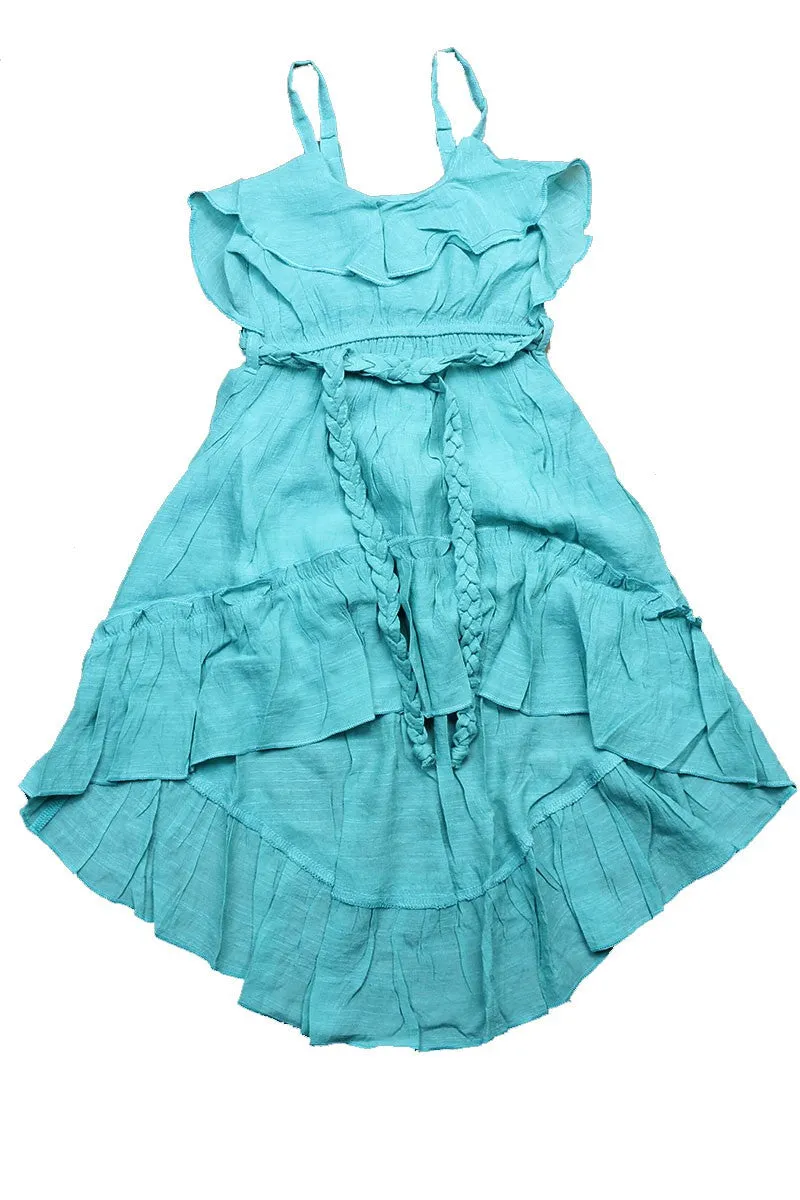 Beach Beauty_Hi-Lo Soft Gauze Cotton Ruffled Dress
