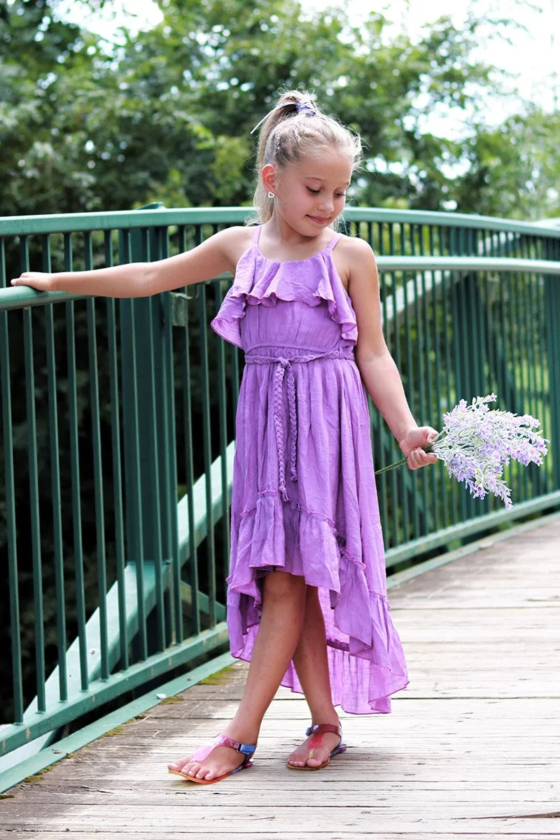 Beach Beauty_Hi-Lo Soft Gauze Cotton Ruffled Dress