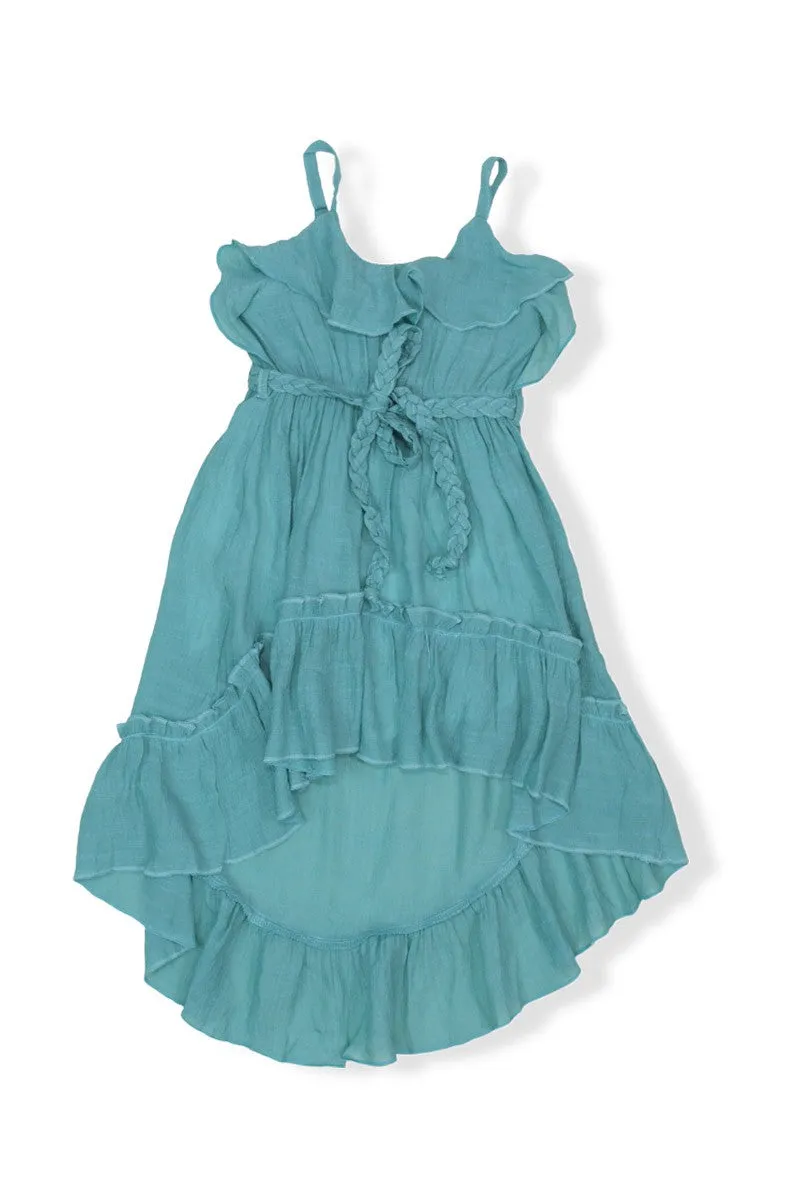 Beach Beauty_Hi-Lo Soft Gauze Cotton Ruffled Dress