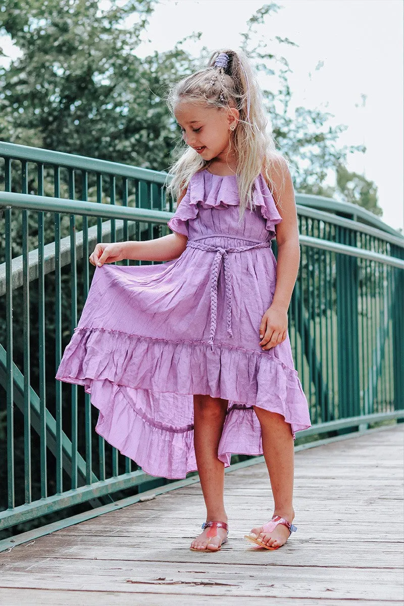 Beach Beauty_Hi-Lo Soft Gauze Cotton Ruffled Dress