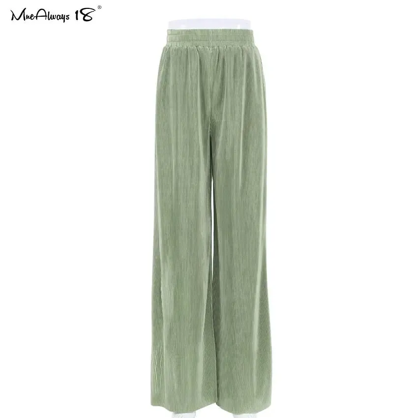 Beige Fashion Top & Pleated Long Palazzo Pants