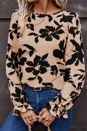 Bloom Wilder Tie Back Floral Long Sleeve Blouse