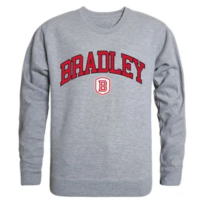 Bradley University Campus Crewneck Pullover Sweatshirt Sweater Heather Grey