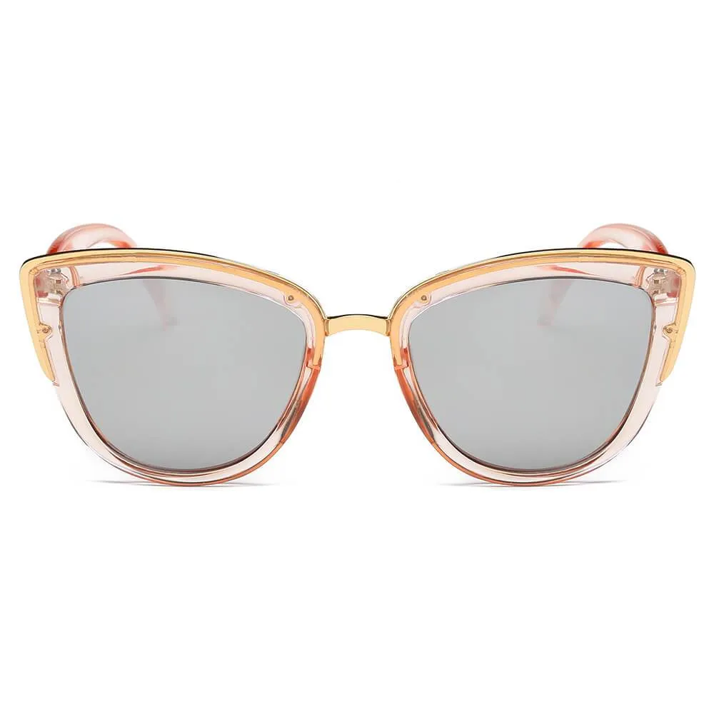 CHESTER | S1005 - Women's Vintage Retro Oversized Cat Eye Sunglasses
