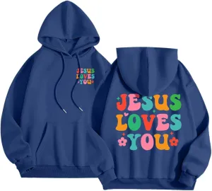 Christian Graphic Hoodies for Teen Girls Fall Fashion 2024 Letter Print Preppy Sweatshirt Long Sleeve Pullover