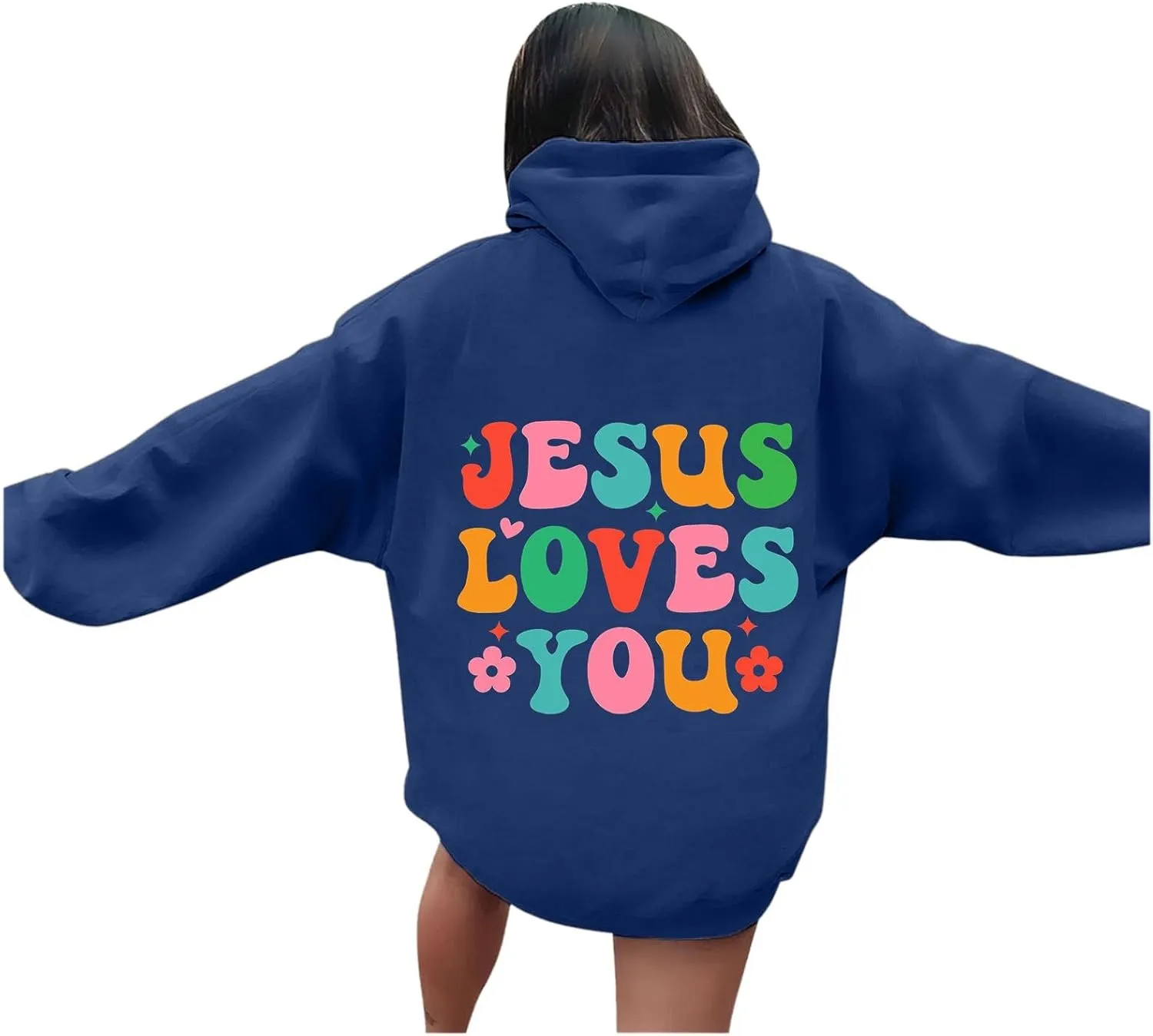 Christian Graphic Hoodies for Teen Girls Fall Fashion 2024 Letter Print Preppy Sweatshirt Long Sleeve Pullover