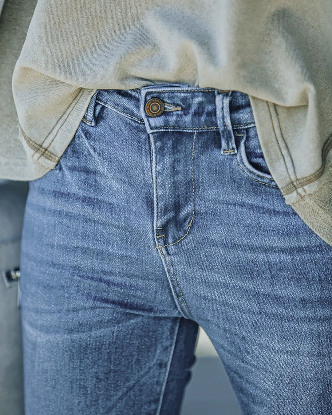 Classic Mid-Rise Flare Jeans