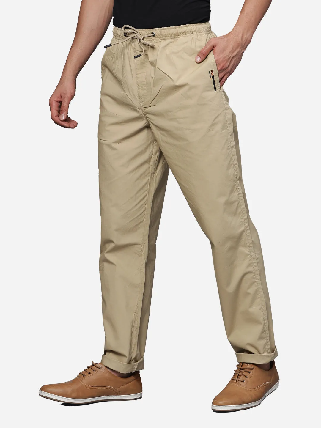 Cotton Camel Lower Track Pants