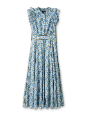 Cotton English garden print maxi dress