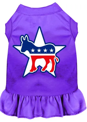 Democrat Screen Print Dress Purple Xxl