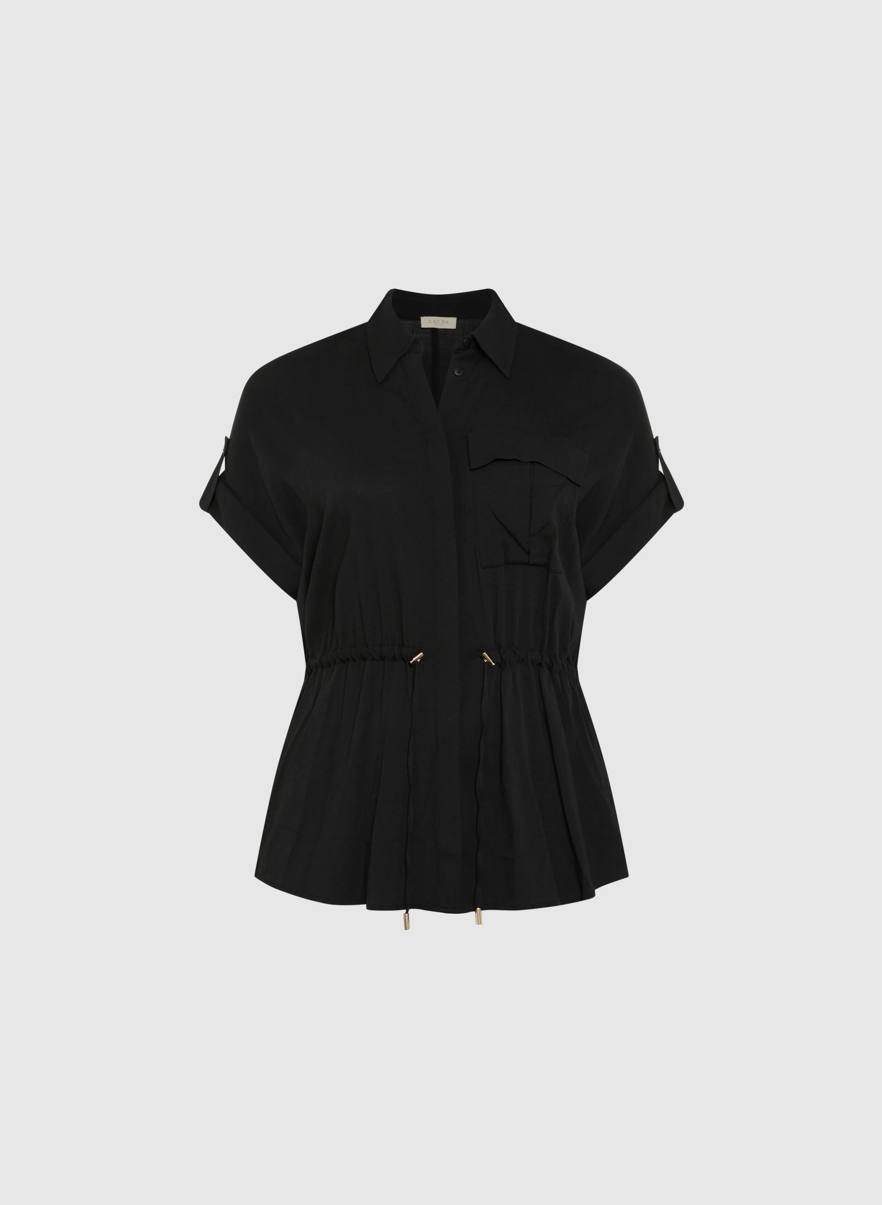 Drawstring Waist Blouse