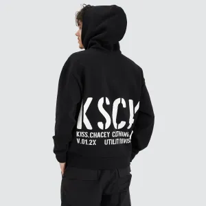 Efficacy Heavy Relaxed Hooded Sweater Jet Black
