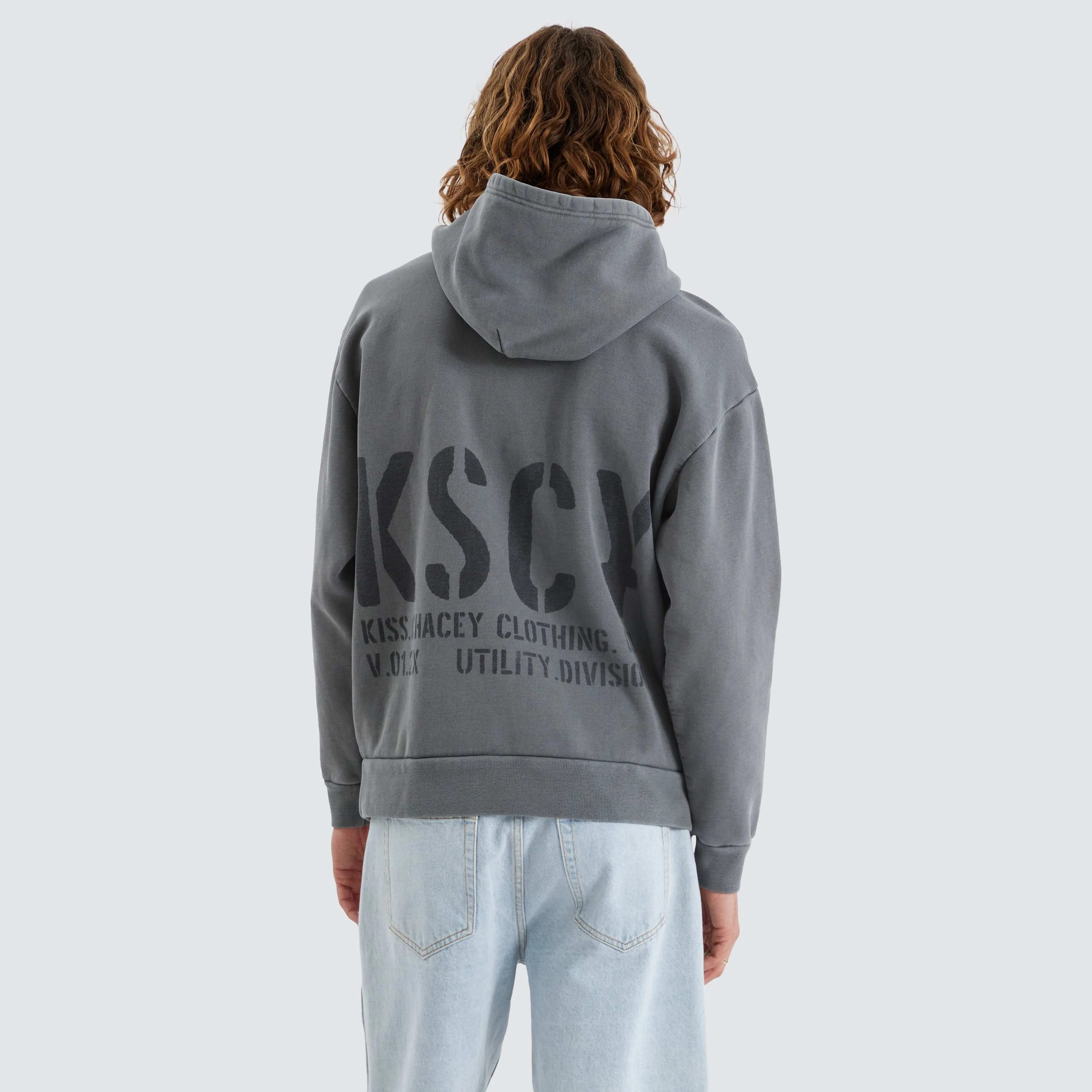 Efficacy Heavy Relaxed Hooded Sweater Pigment Steel