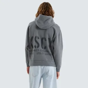 Efficacy Heavy Relaxed Hooded Sweater Pigment Steel