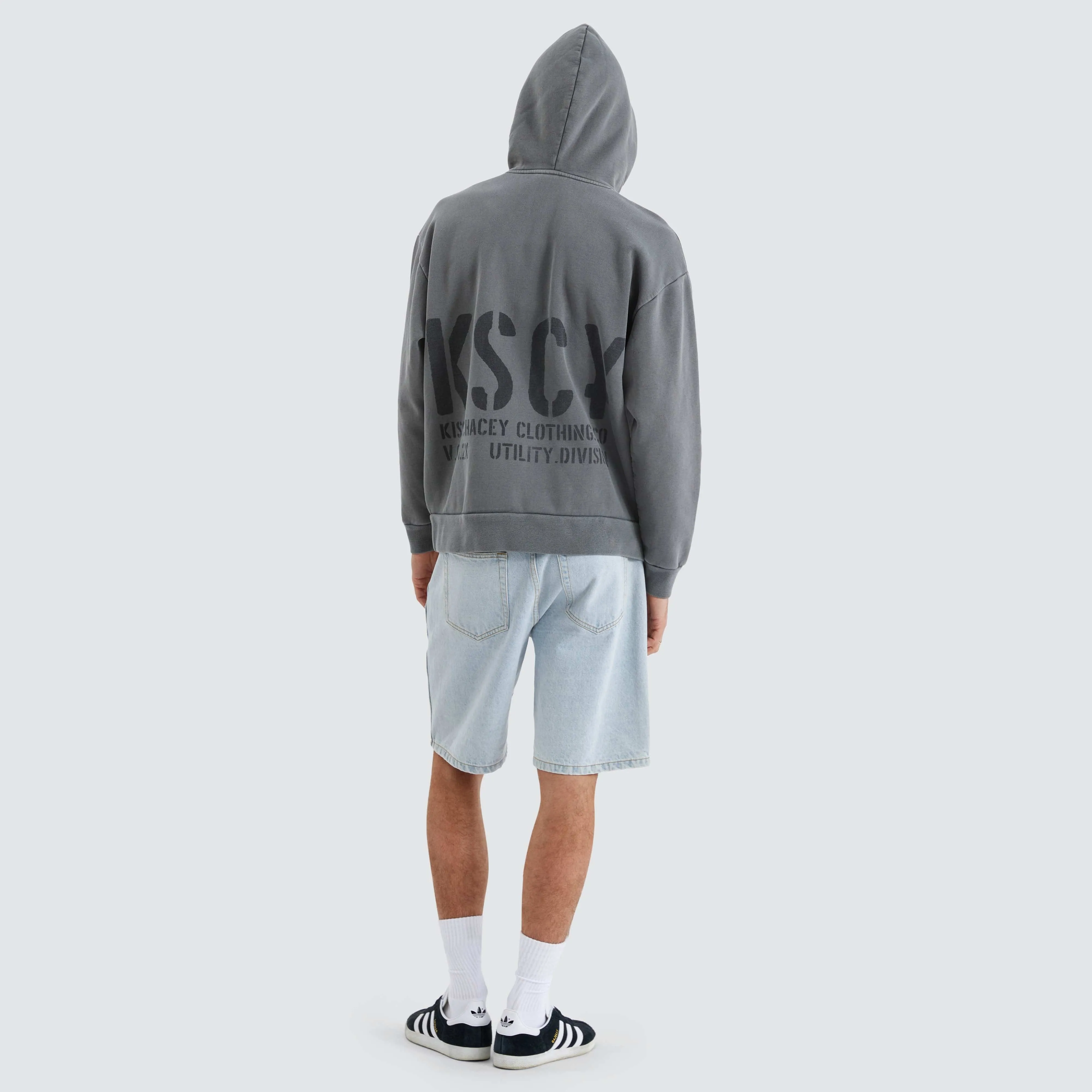 Efficacy Heavy Relaxed Hooded Sweater Pigment Steel