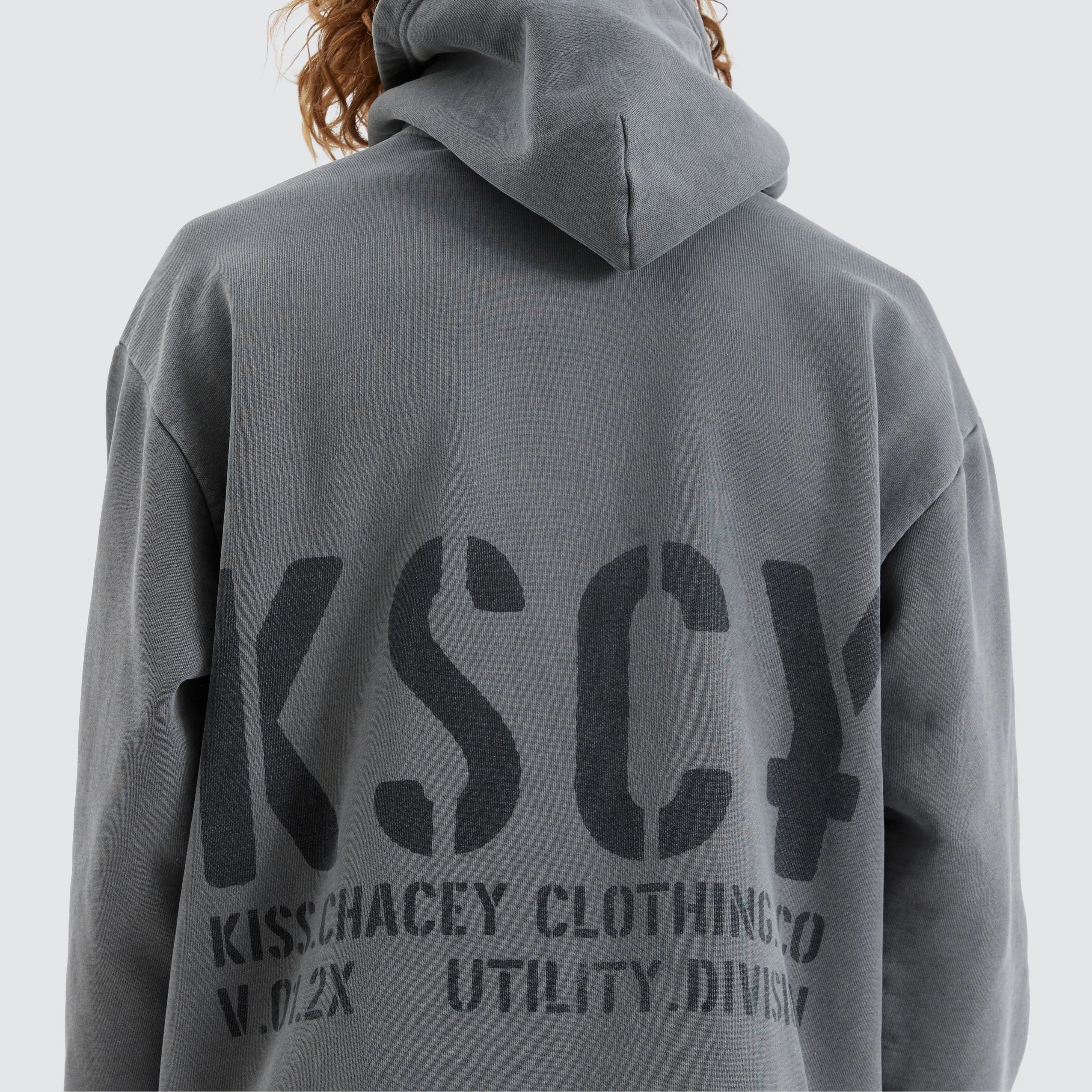 Efficacy Heavy Relaxed Hooded Sweater Pigment Steel