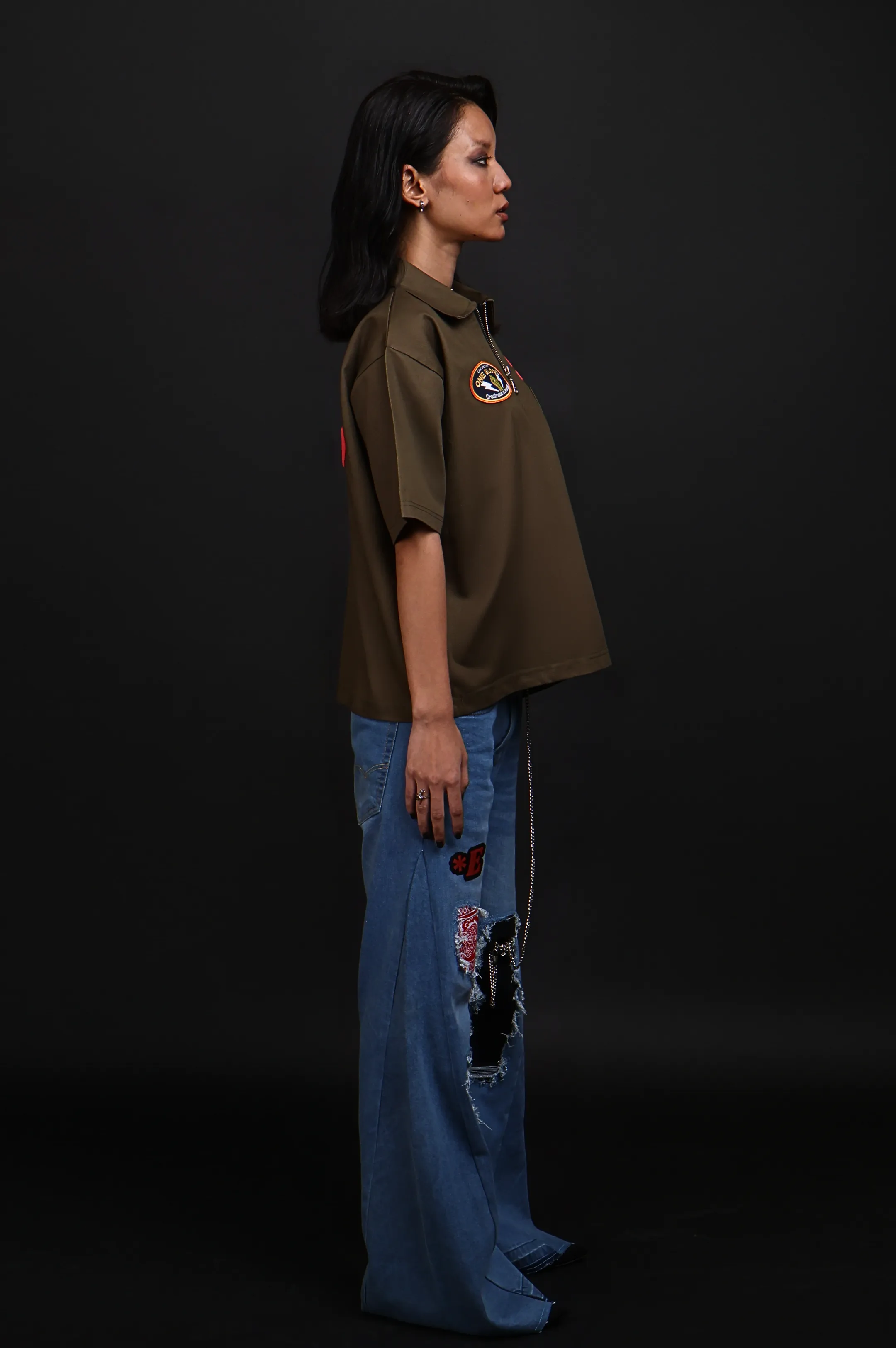 EPIC Oversize Olive Polo T-shirt 'One Blood'