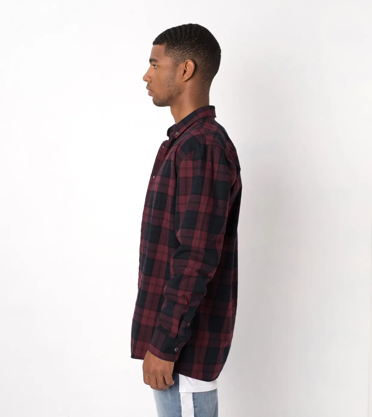 Flannel LS Shirt Black/Port