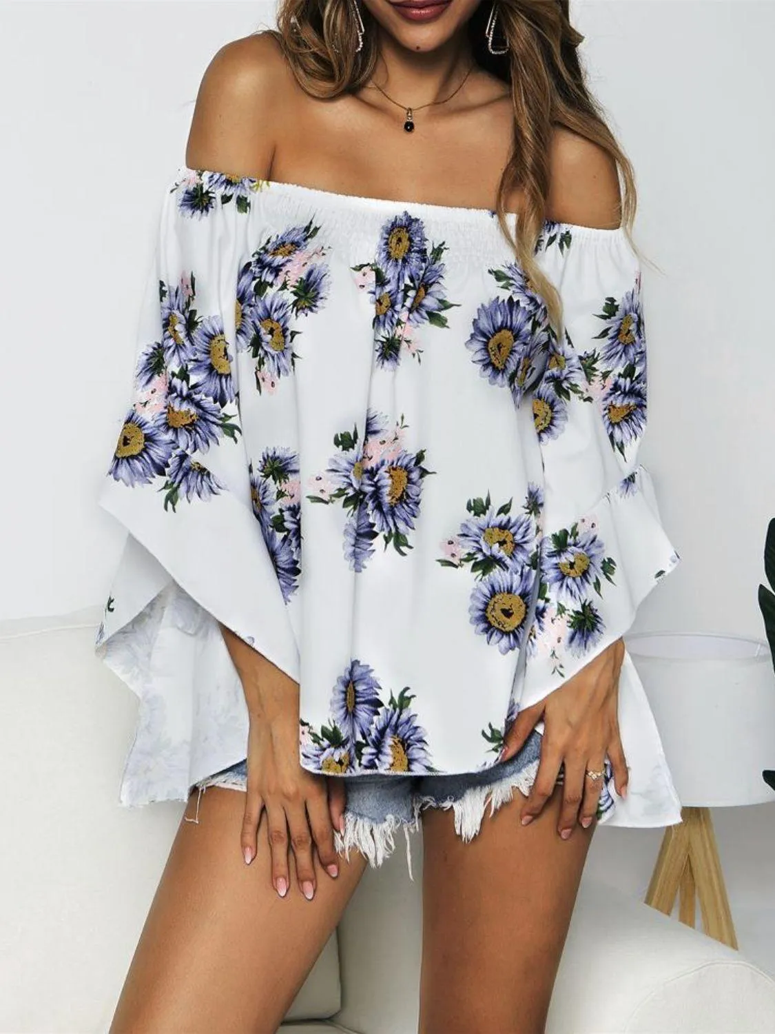 Forever Young Floral Off Shoulder Blouse