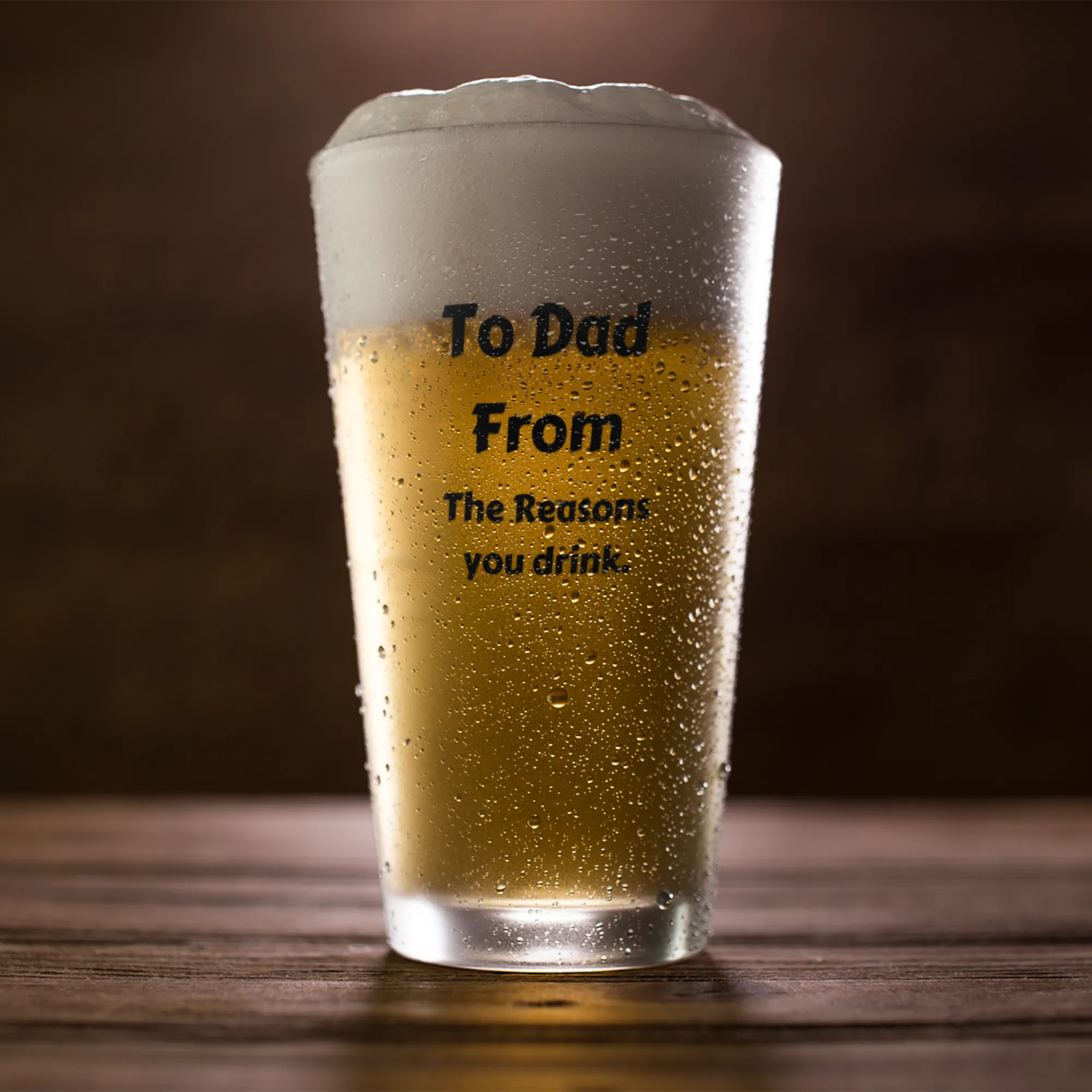 Funny Dad Beer Glass | Father's Day Gift from Kids