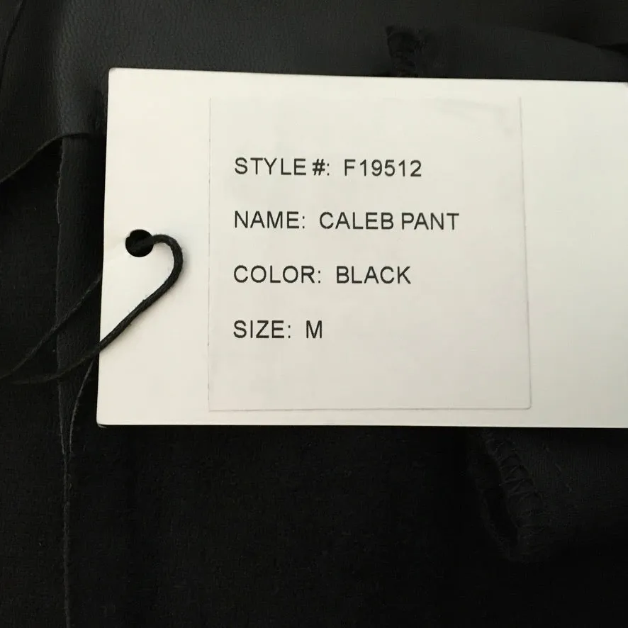 Generation Love Women Black Color Leather Pants