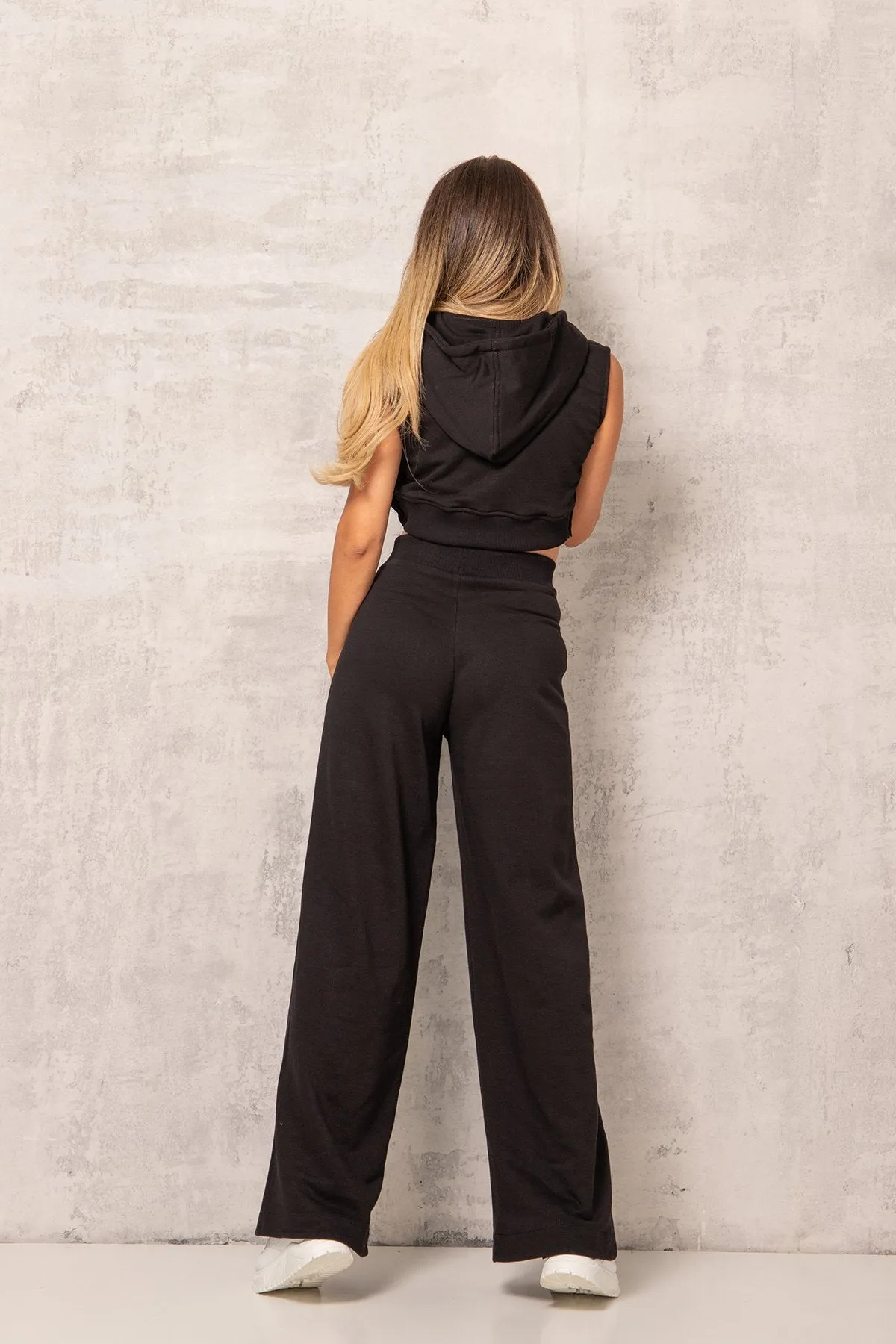High-Waist Pants and Crop Top