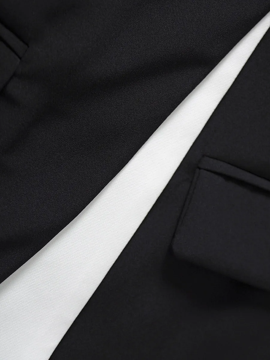Irregular Long Sleeve Blazer Coat