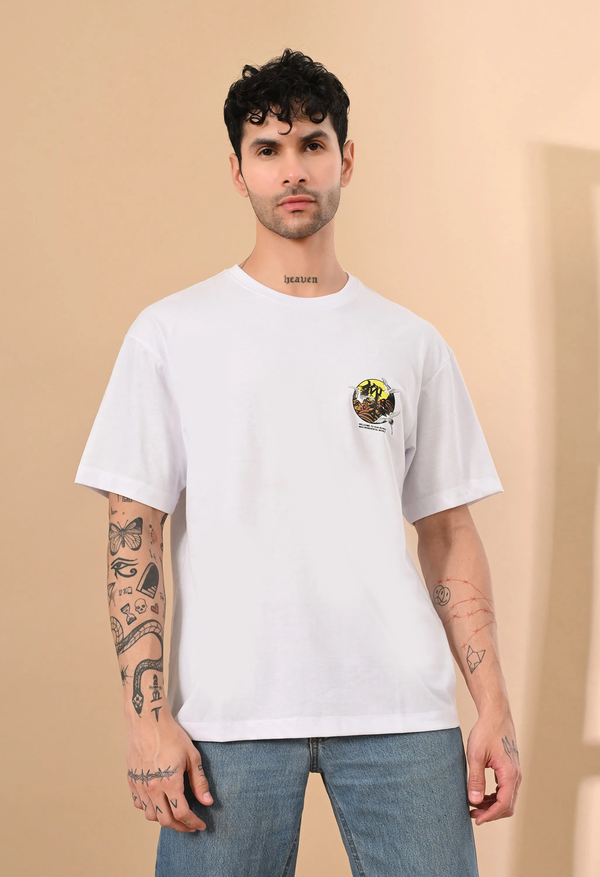 JAPANESE GOOSE PRINTED OVERSIZED T-SHIRT