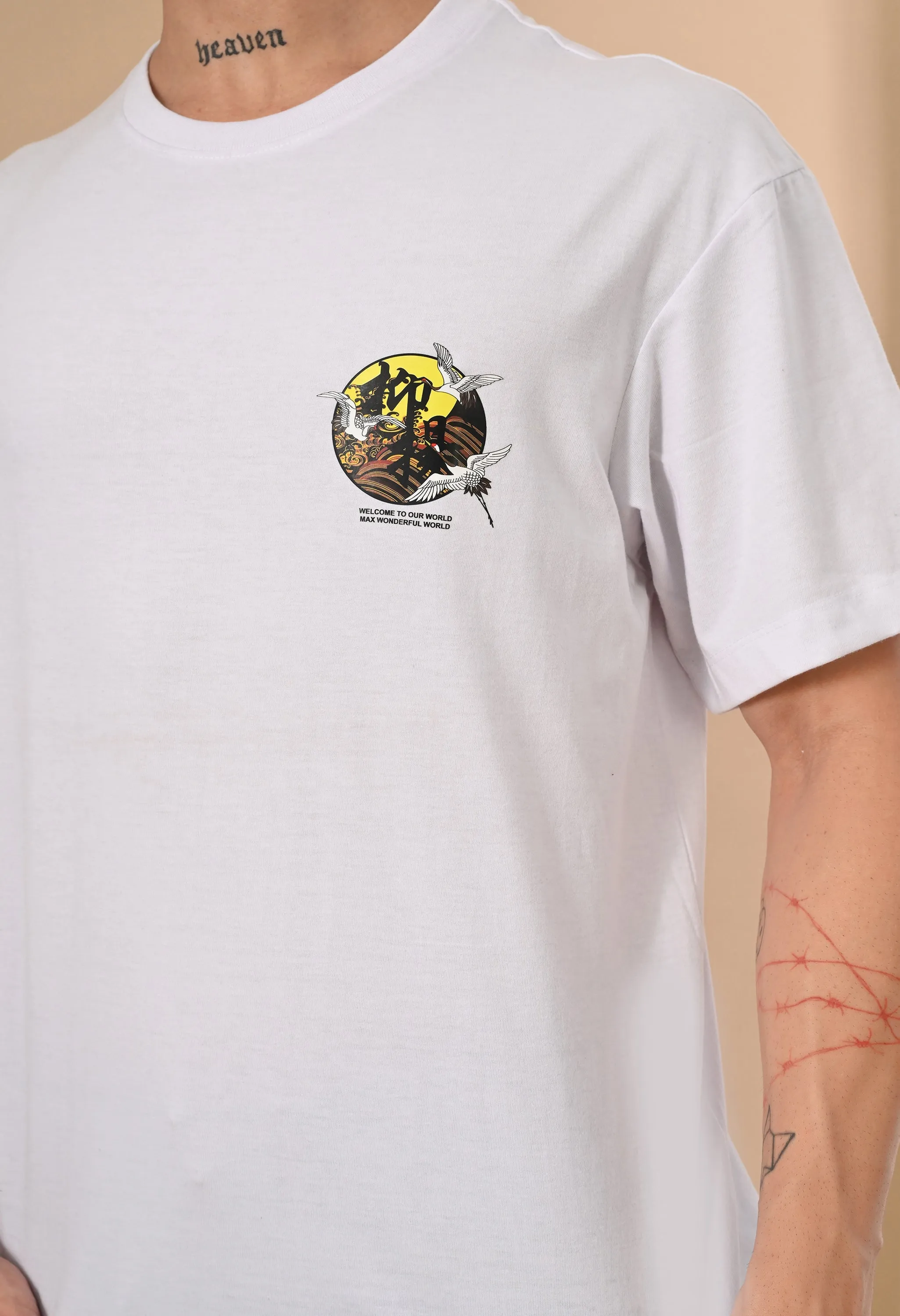 JAPANESE GOOSE PRINTED OVERSIZED T-SHIRT