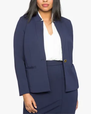Joan Stretch Work Blazer | Navy