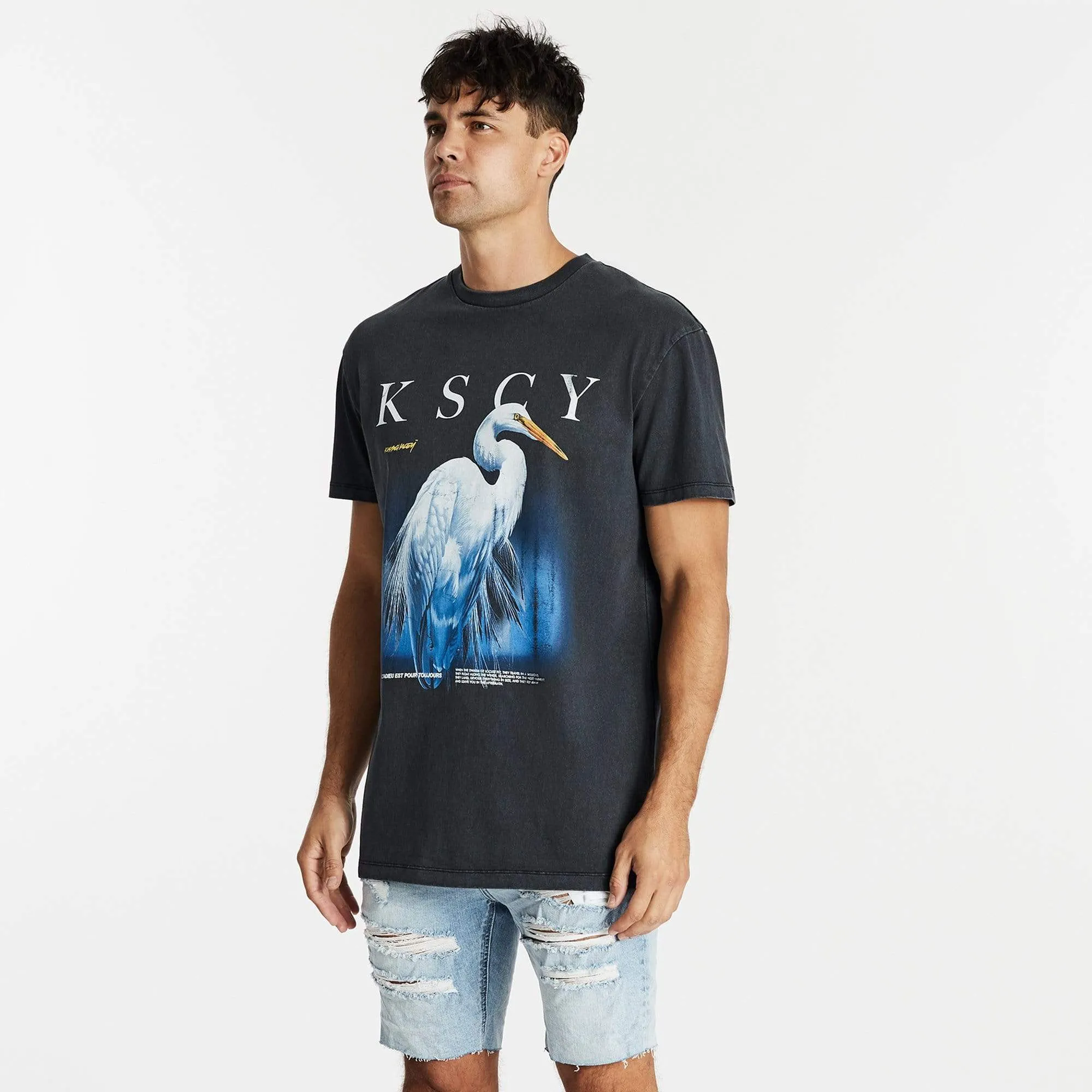 KISS CHACEY Mens Farewell Relaxed Tee - Pigment Black