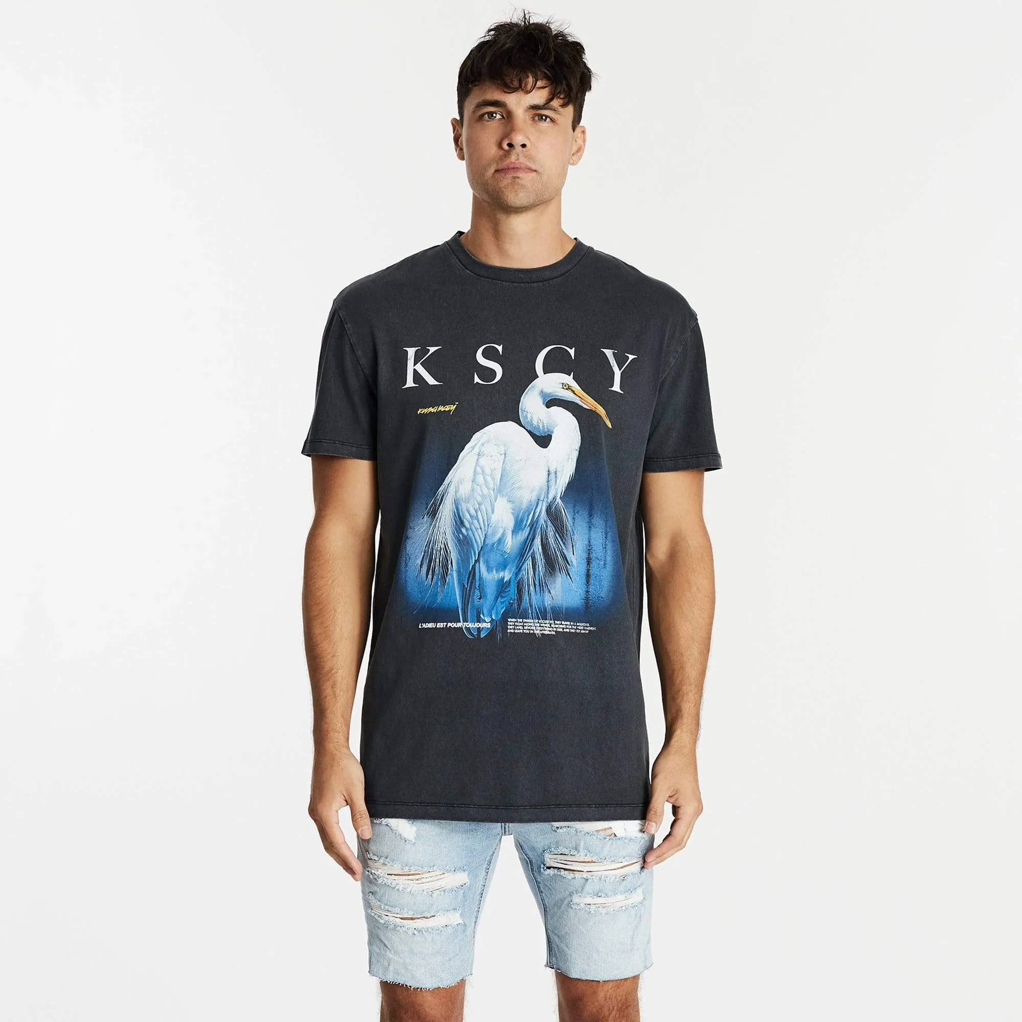 KISS CHACEY Mens Farewell Relaxed Tee - Pigment Black