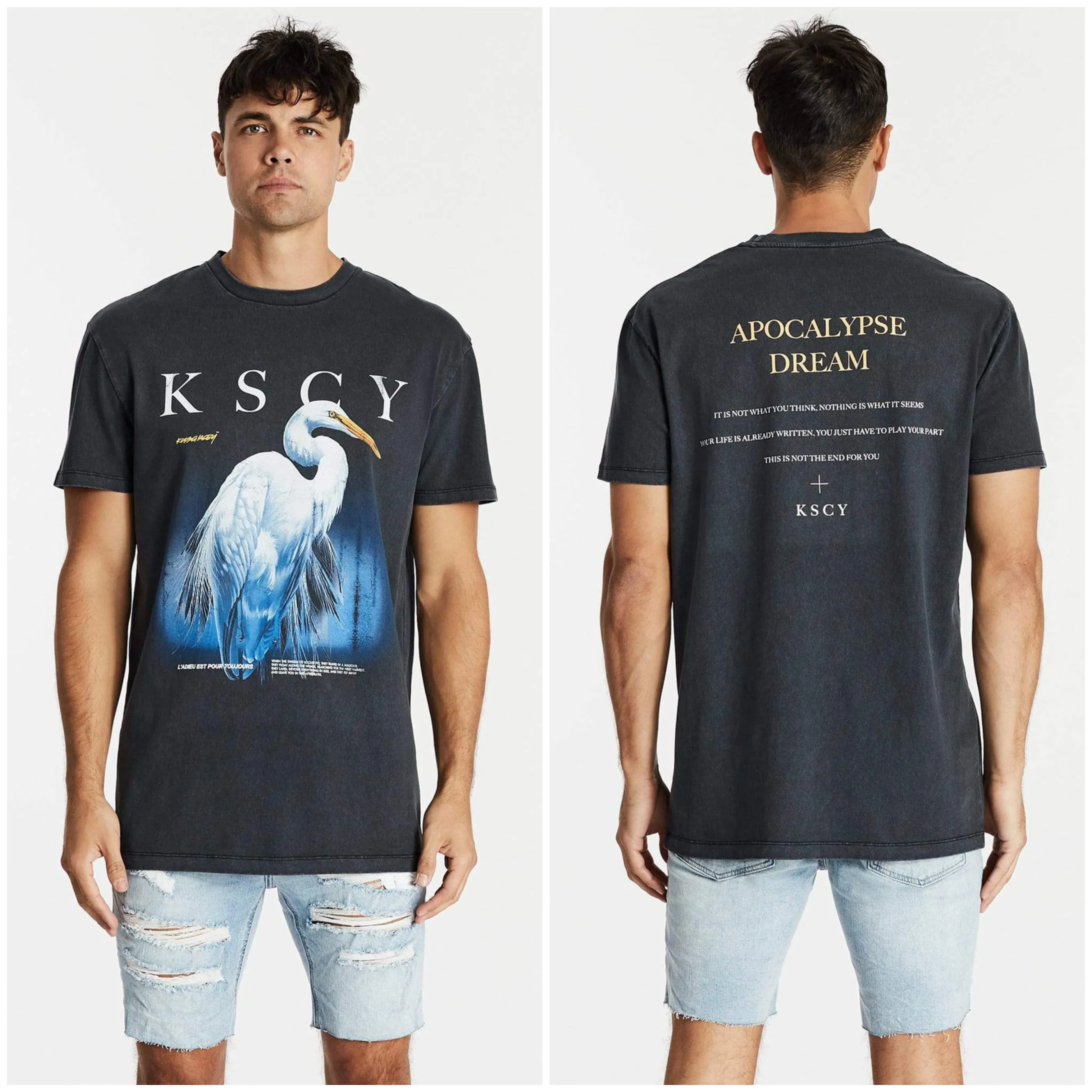 KISS CHACEY Mens Farewell Relaxed Tee - Pigment Black