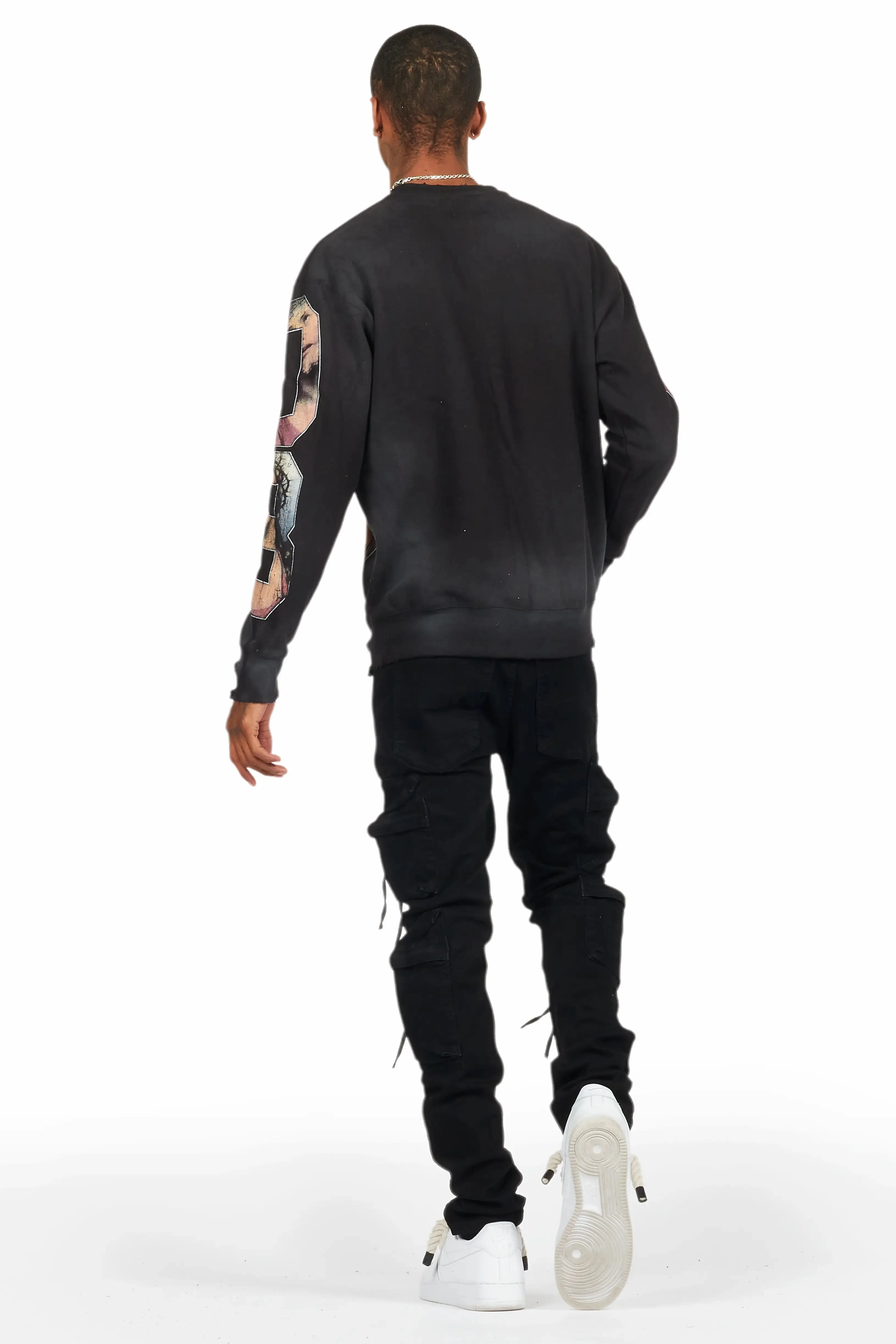 Lainer Black Graphic Crewneck