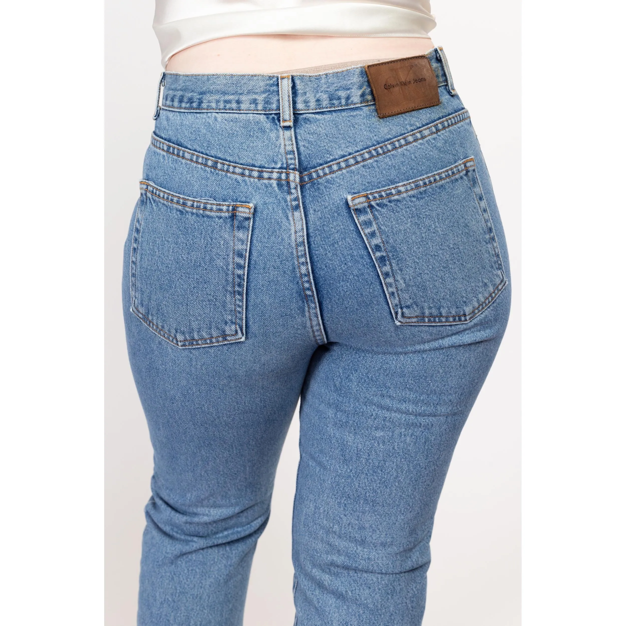 Large 90s Calvin Klein Stonewash Classic Fit Jeans 33.5"