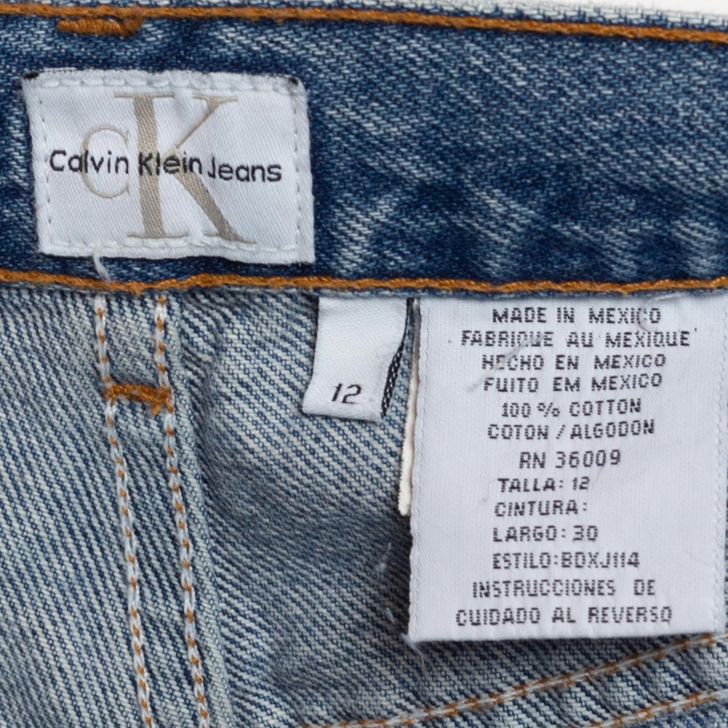 Large 90s Calvin Klein Stonewash Classic Fit Jeans 33.5"