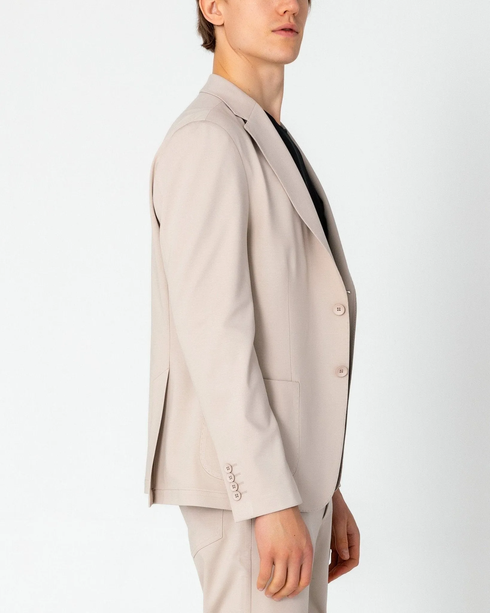 Lightweight Patch Pocket Jacket - Beige